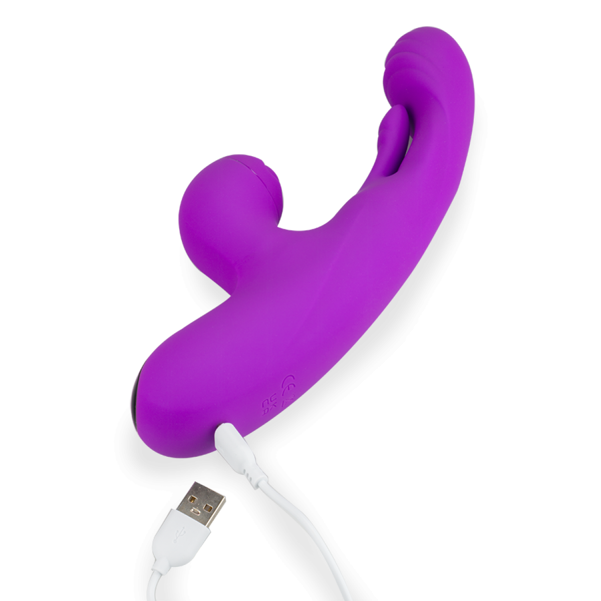 Vibromasseur puissant rabbit flapping et percussions Flutter Kiss violet, LOVE AND VIBES
