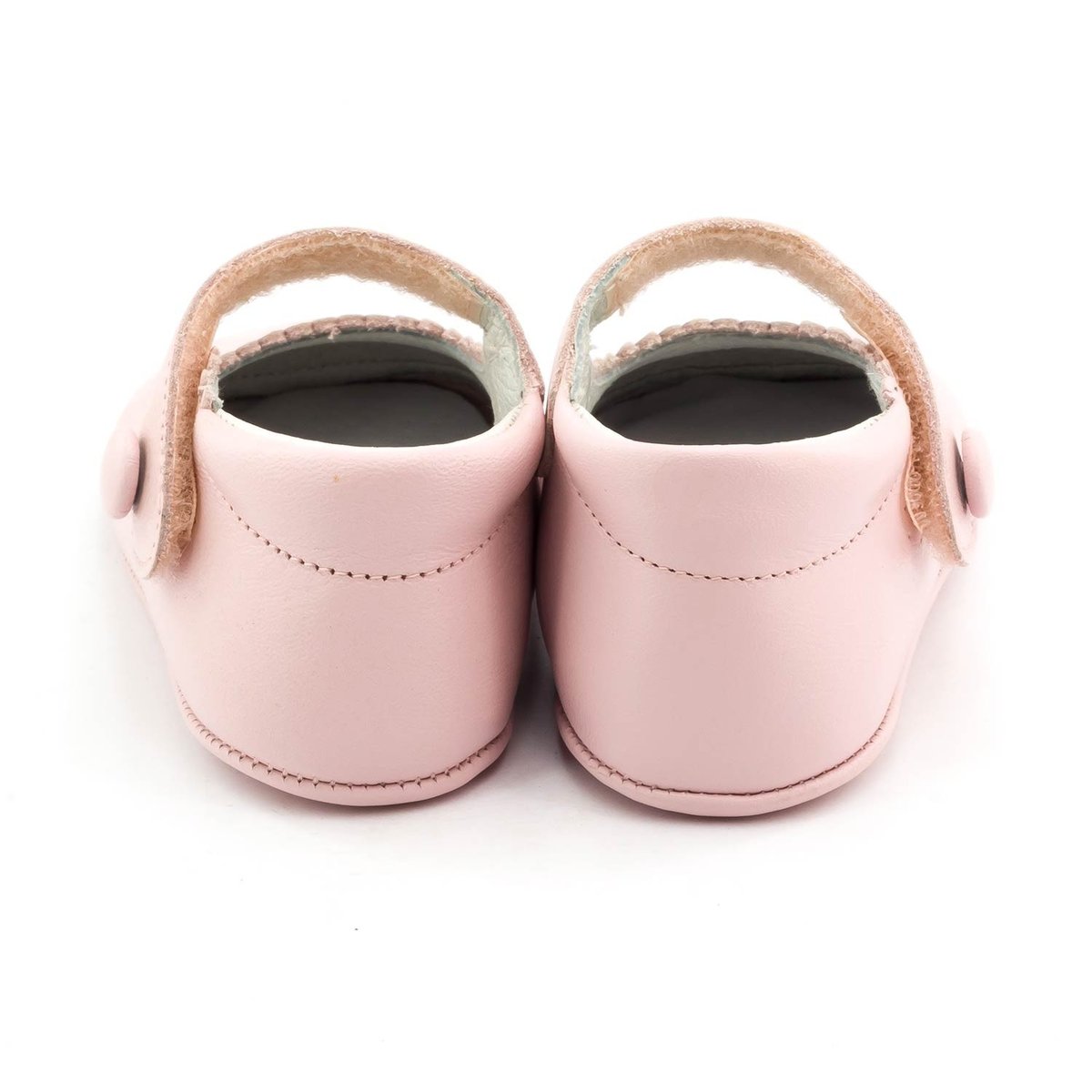 Boni Thérèse - Chaussons bébé fille en cuir souple rose, BONI&SIDONIE
