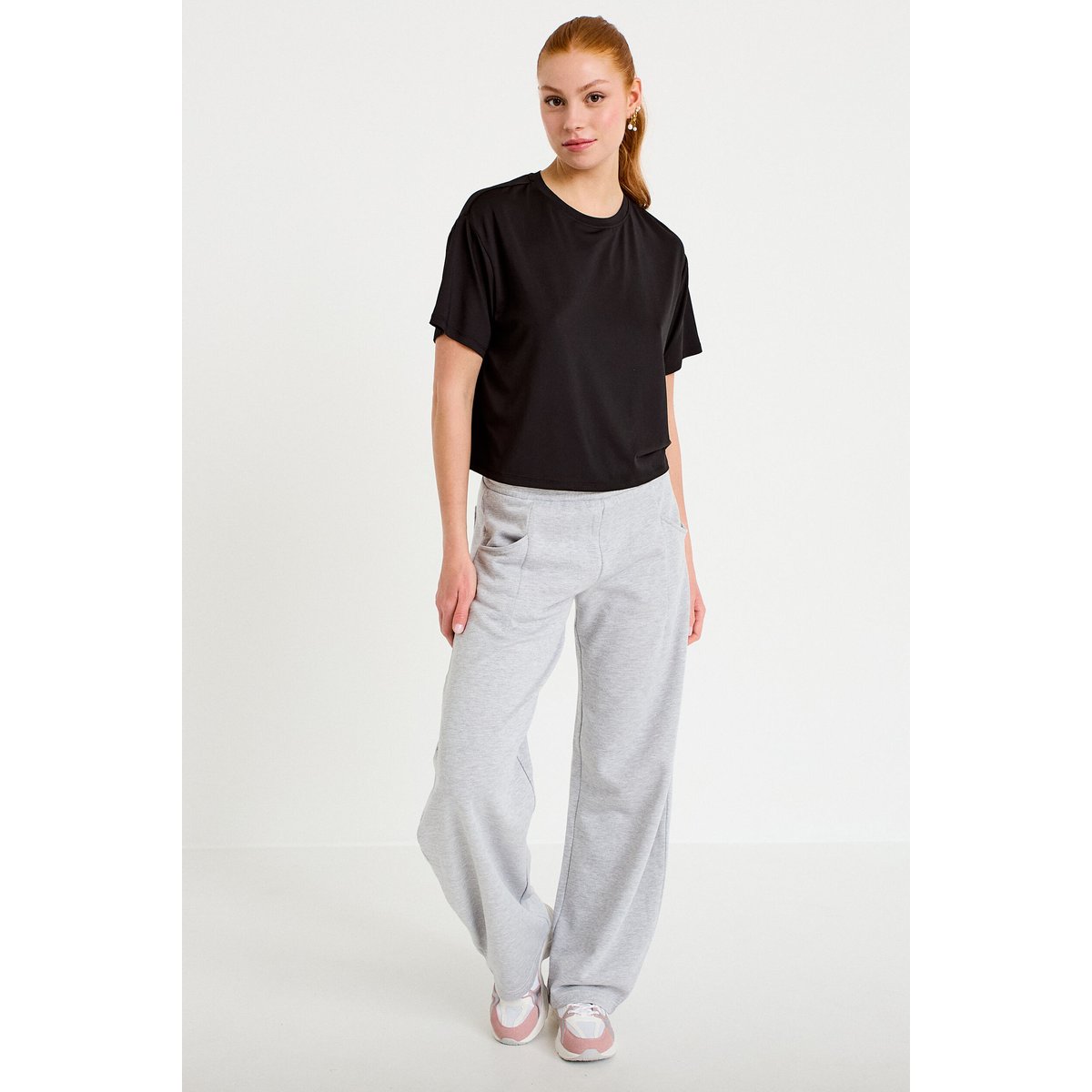 T-shirt manches courtes activewear noir, CACHE CACHE