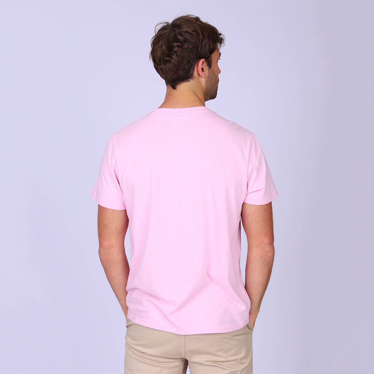 T-shirt poche poitrine rose clair, MISE AU GREEN