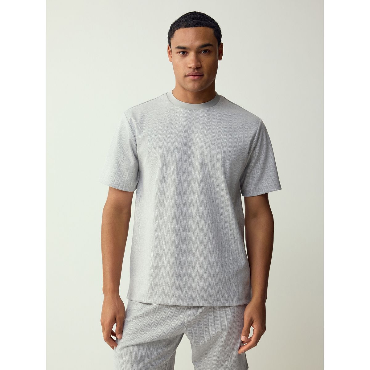 T-shirt standard à chevrons style vintage gris, NEXT