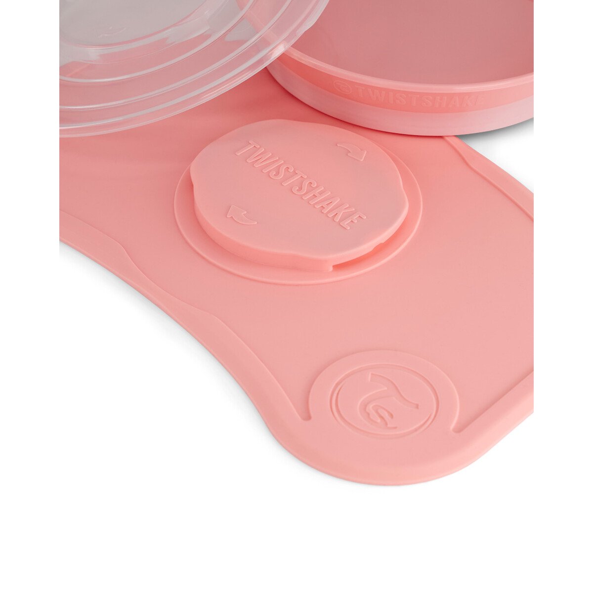 Individual Antiderrapante + Prato, Twistshake rosa-pastel, TWISTSHAKE