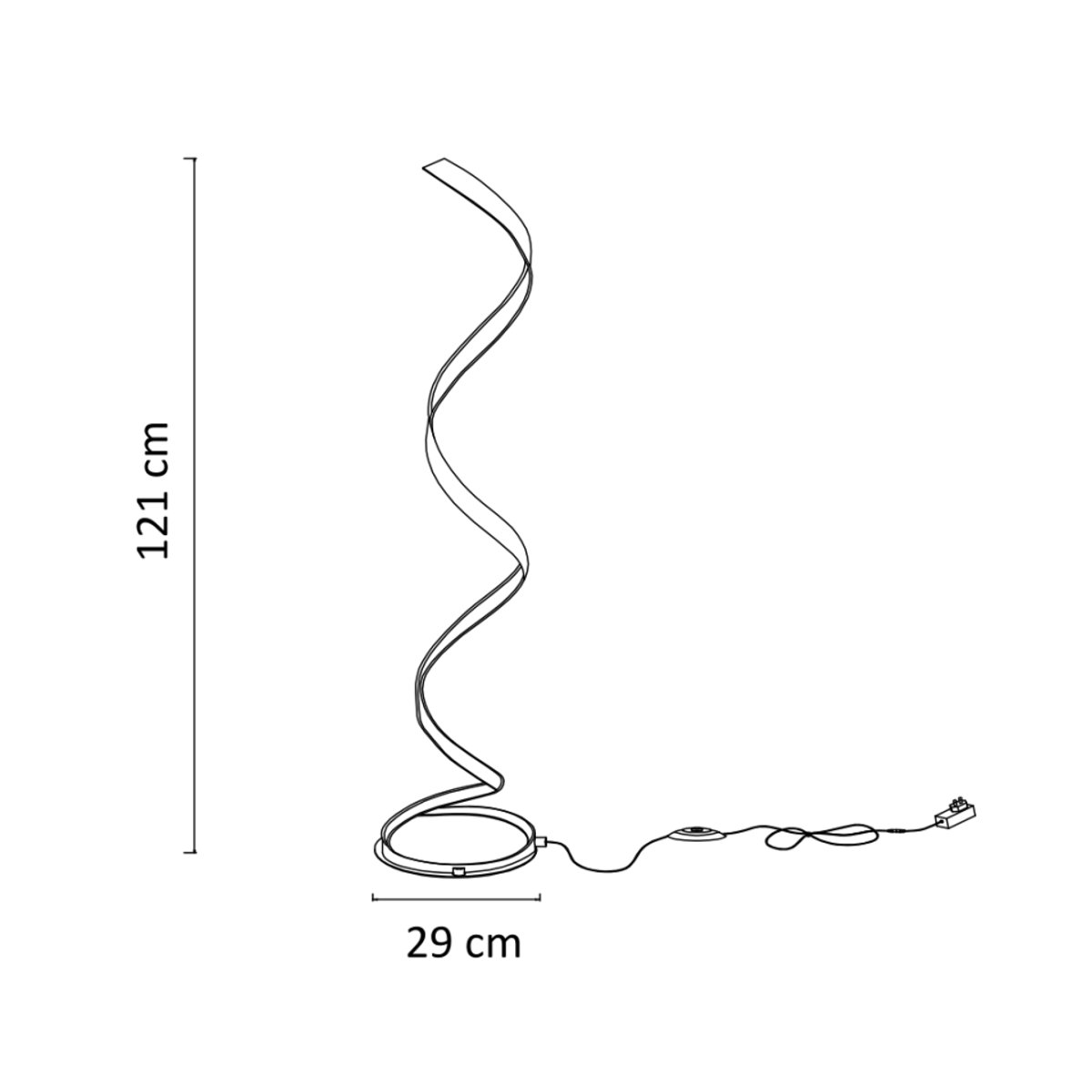 Lampadaire ondulé et design - MILLENIUM doré / laiton, KOSILUM