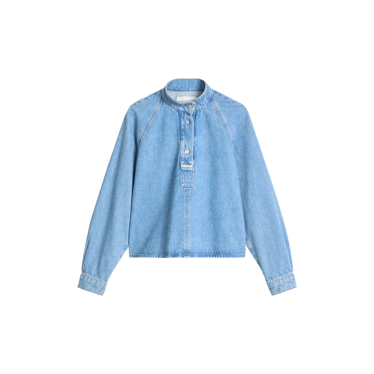 Chemisier en jean coupe classique en pur coton biologique bleu, MARC O’POLO DENIM