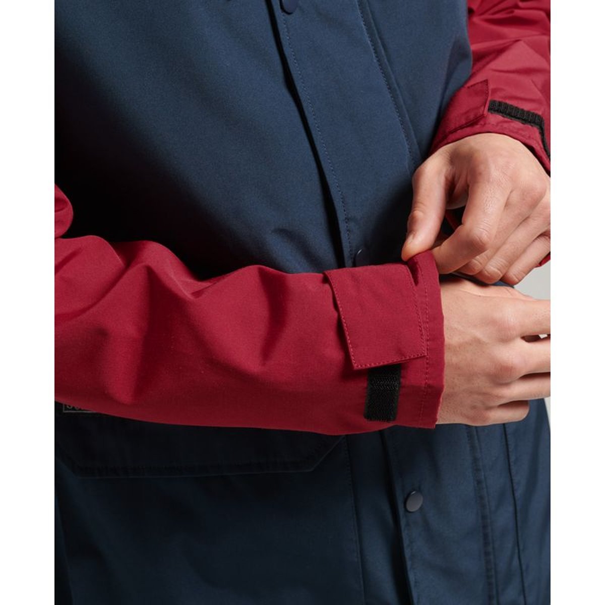 Veste de voile Vintage bleu marine chrome nordique, SUPERDRY