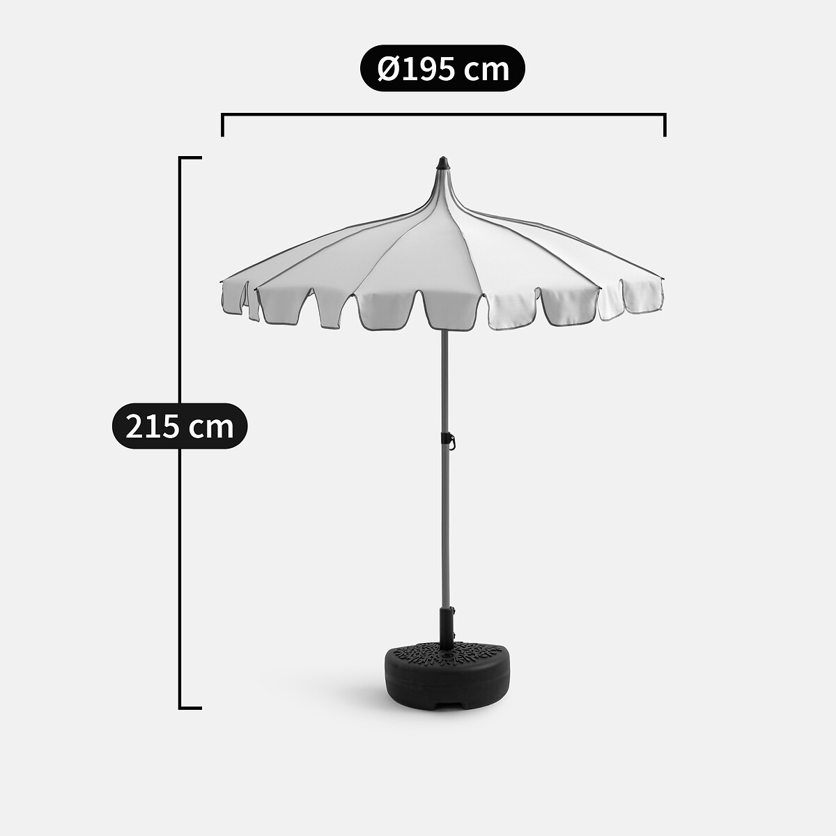 Sombrilla con forma de carpa AVITA crudo, LA REDOUTE INTERIEURS