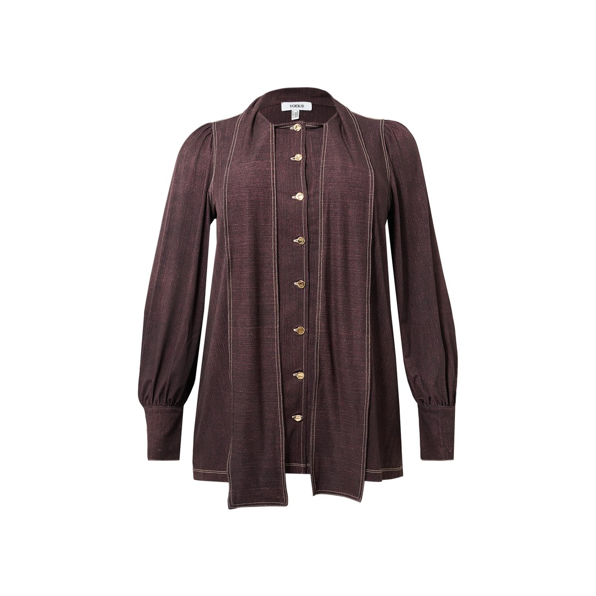 Tunique avec manches longues marron, YOEK
