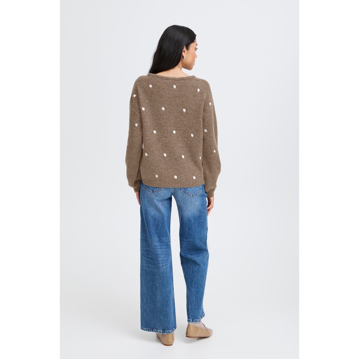 Knitted pullover beige walnut mix, B.YOUNG