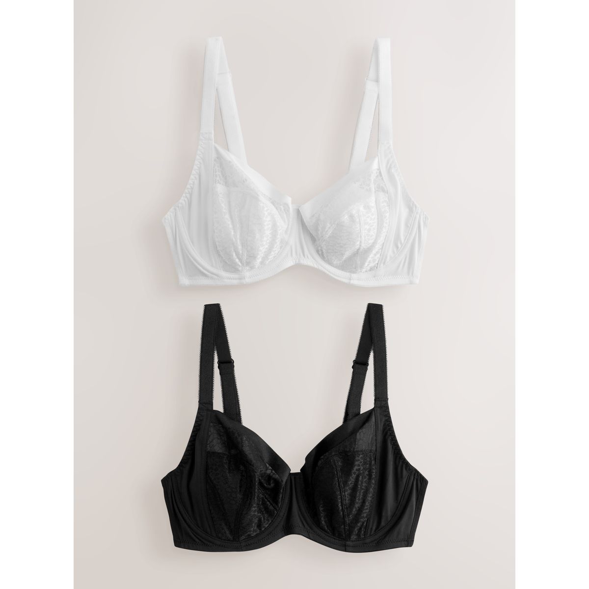 Soutien-gorge balconnet, lot de 2 noir/blanc, NEXT
