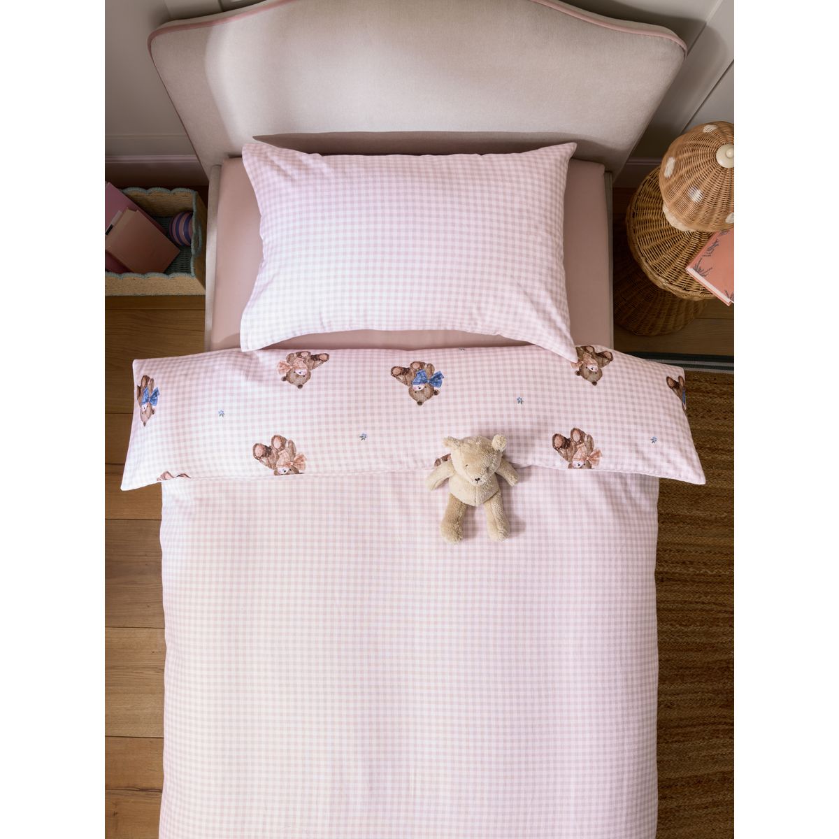 Parure de lit en coton brossé ultra-doux ours, NEXT