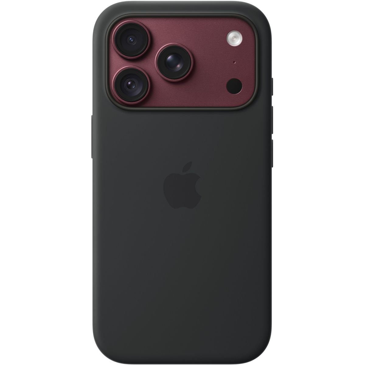 Coque iPhone 18 Pro Magsafe Noir Silicone couleur unique, APPLE