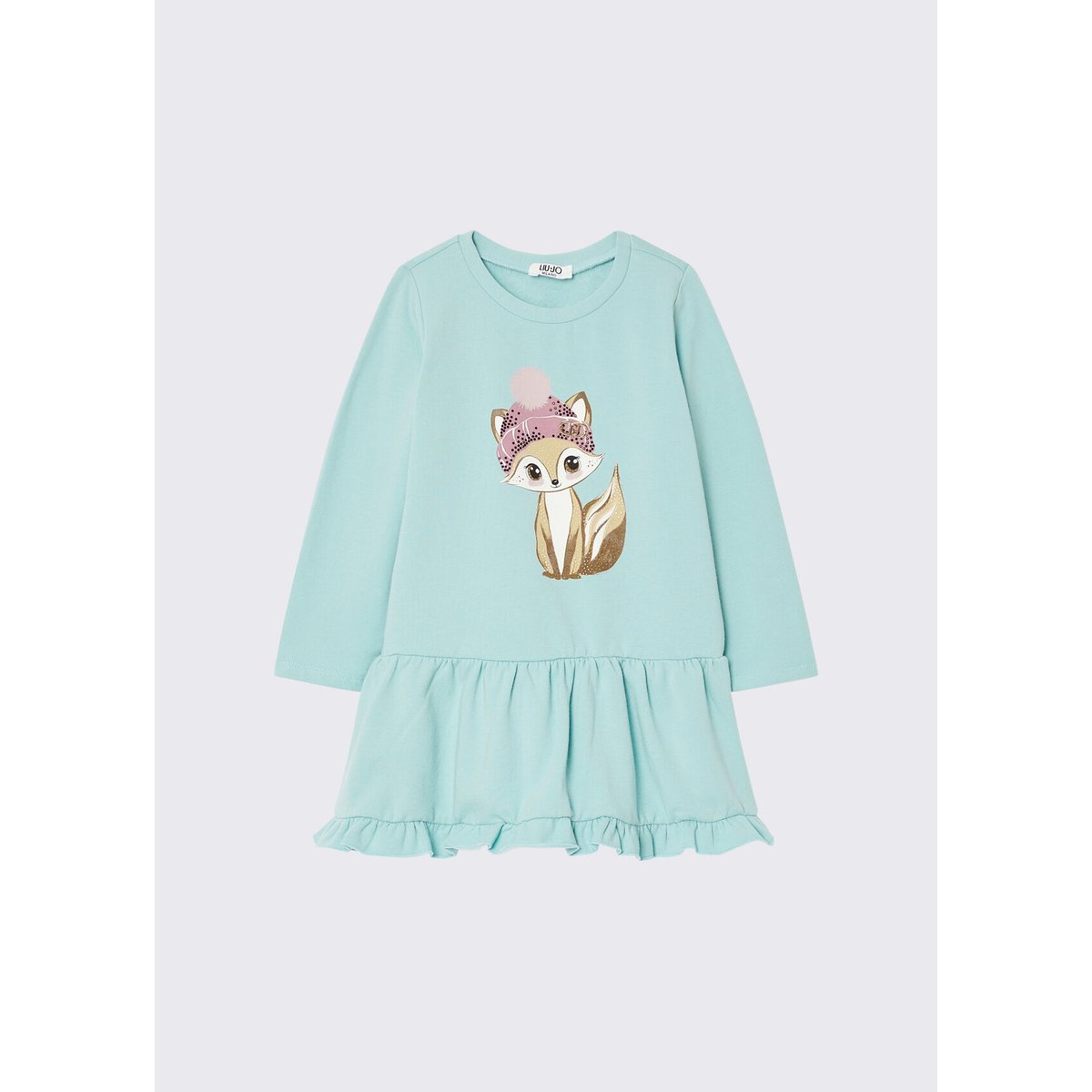 Robe courte en sweat menthe, LIU JO