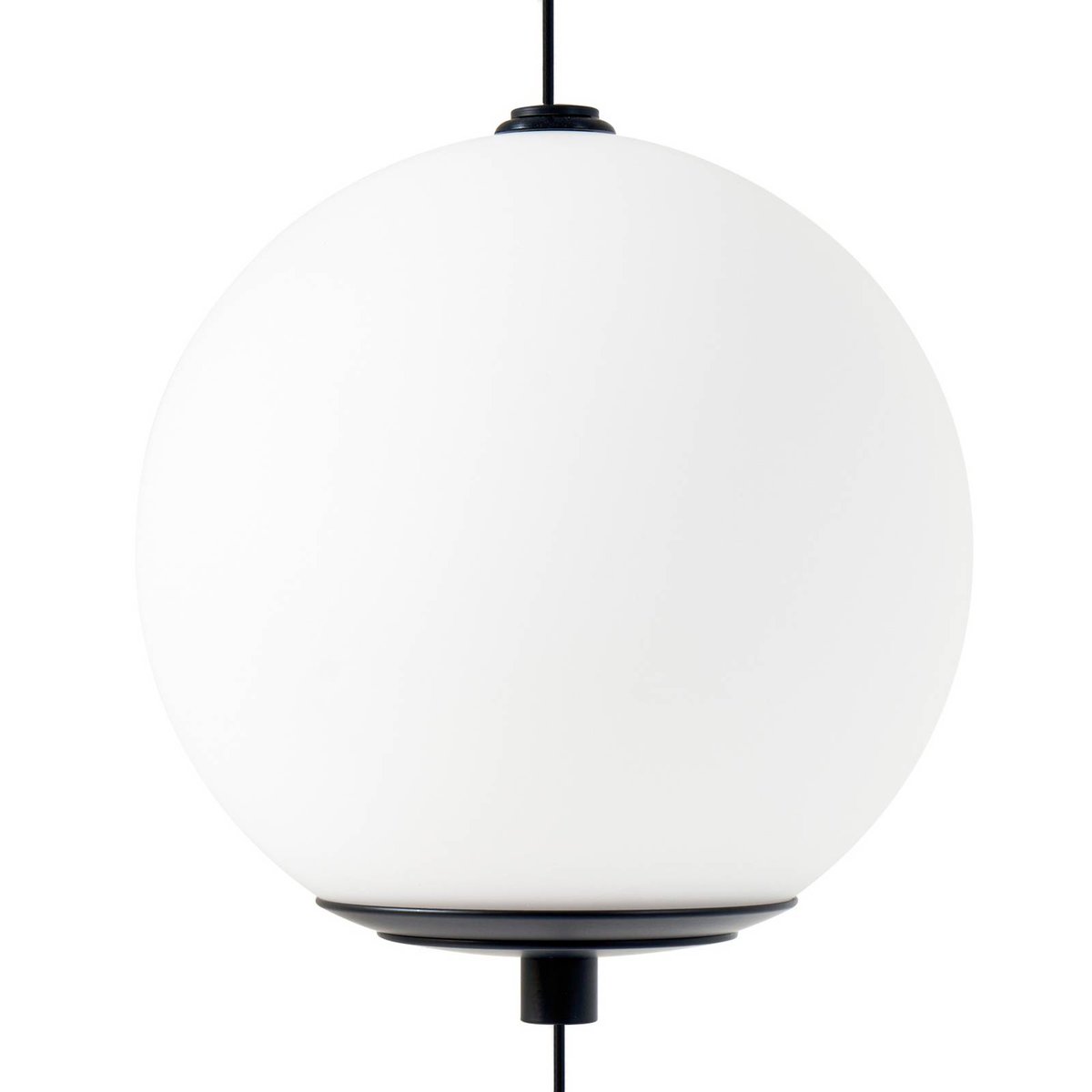 Lampadaire en verre moderneLED, Darrow noir, blanc, LUCANDE