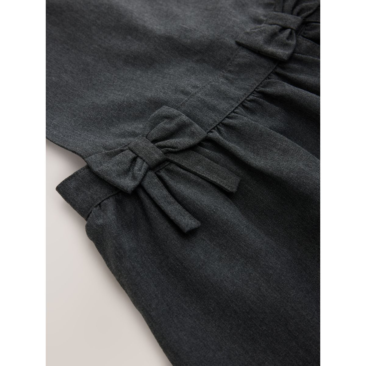 Robe chasuble d’école avec nœud à la taille gris, NEXT