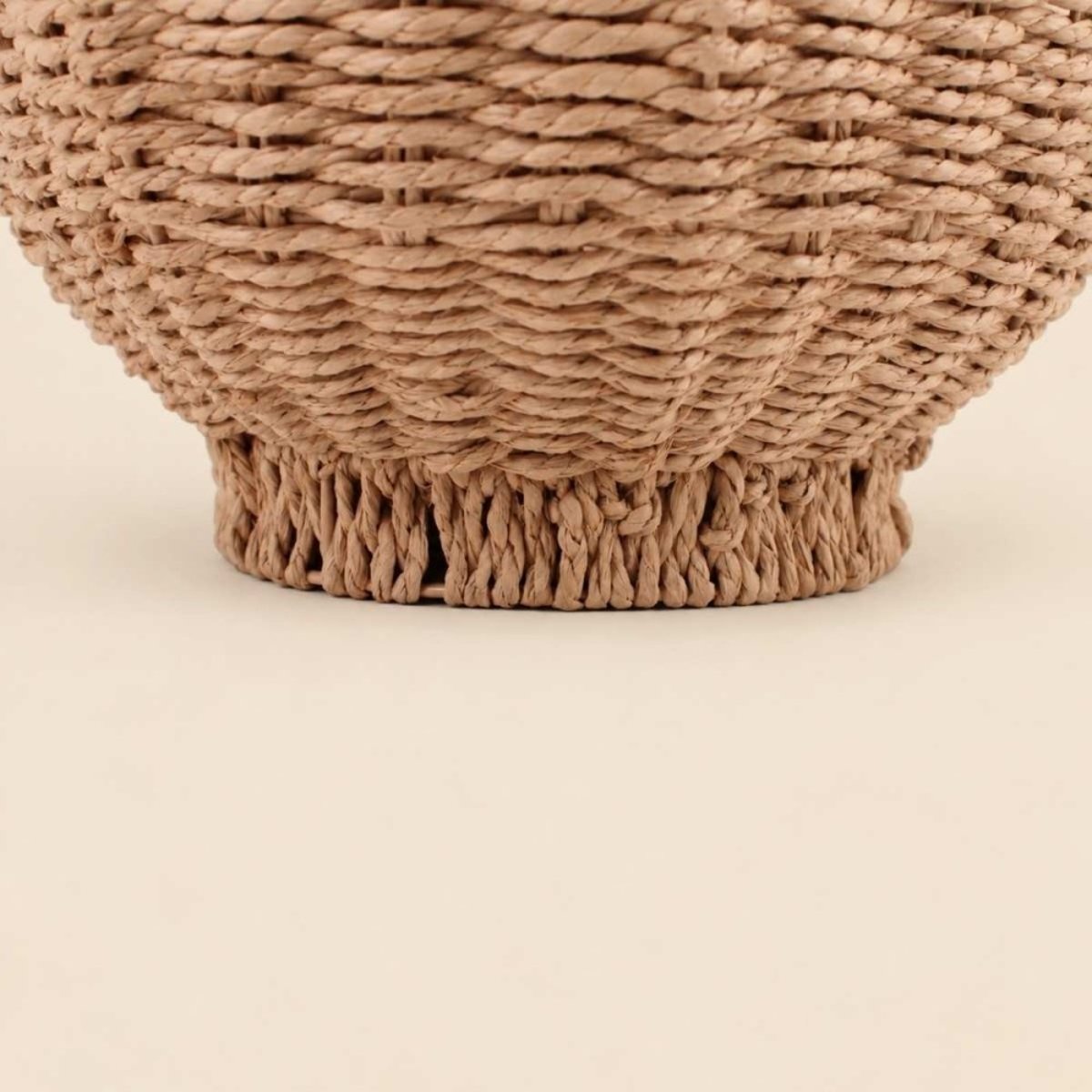 Set de 2 corbeilles en forme de fleur en corde de papier naturel, ORNAMI