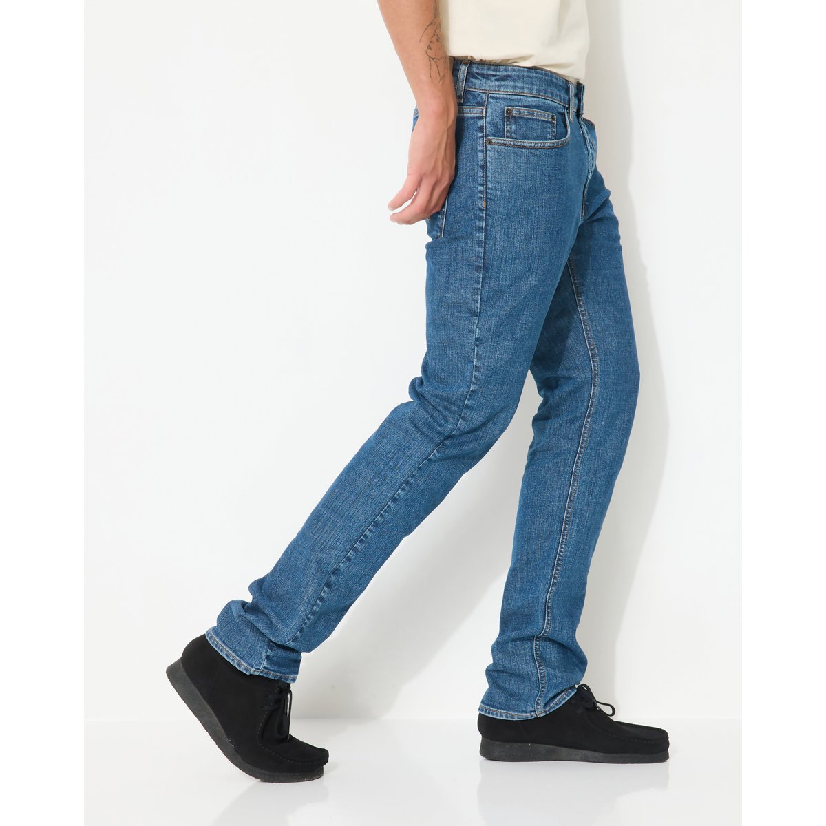 Jean droit en coton STRAIGHT gris, CHEVIGNON