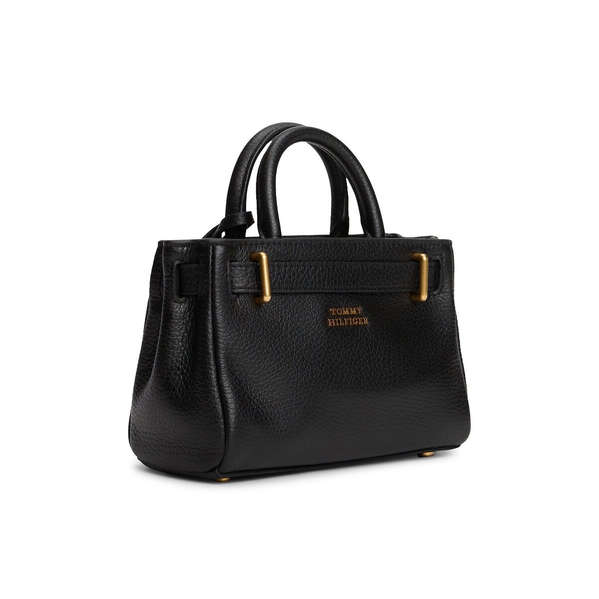 Tote Bag AMERICAN ICON MICRO aus Leder schwarz, TOMMY HILFIGER