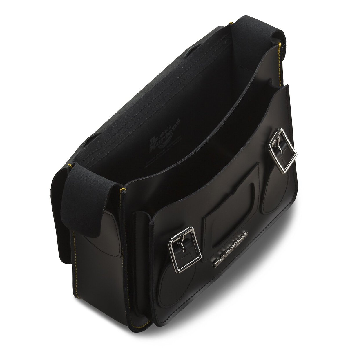 Borsa a tracolla in pelle liscia nero , DR. MARTENS