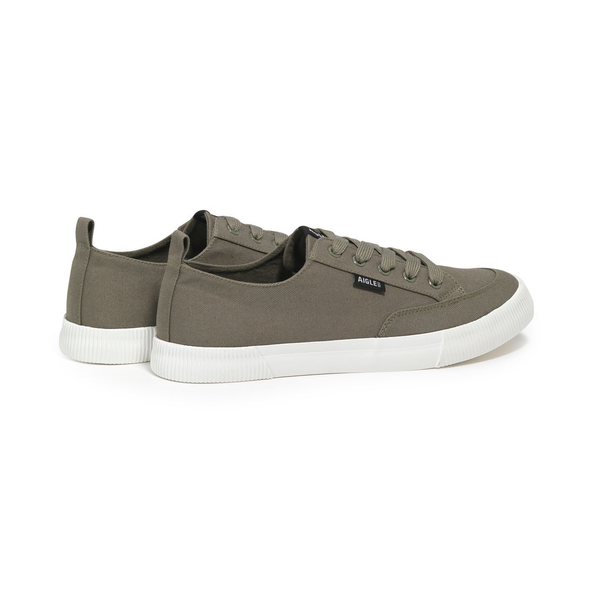 Baskets basses en coton TAMARIX kaki, AIGLE