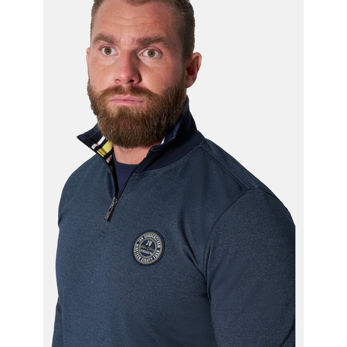 Sweatshirt ROKERT bleu foncé mélange, JAN VANDERSTORM
