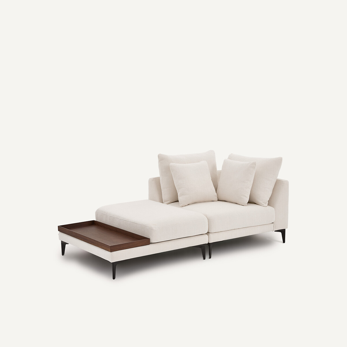 Repose-pieds avec plateau, toile polyester, MODERNISTE craie, EMMANUEL GALLINA X AM.PM