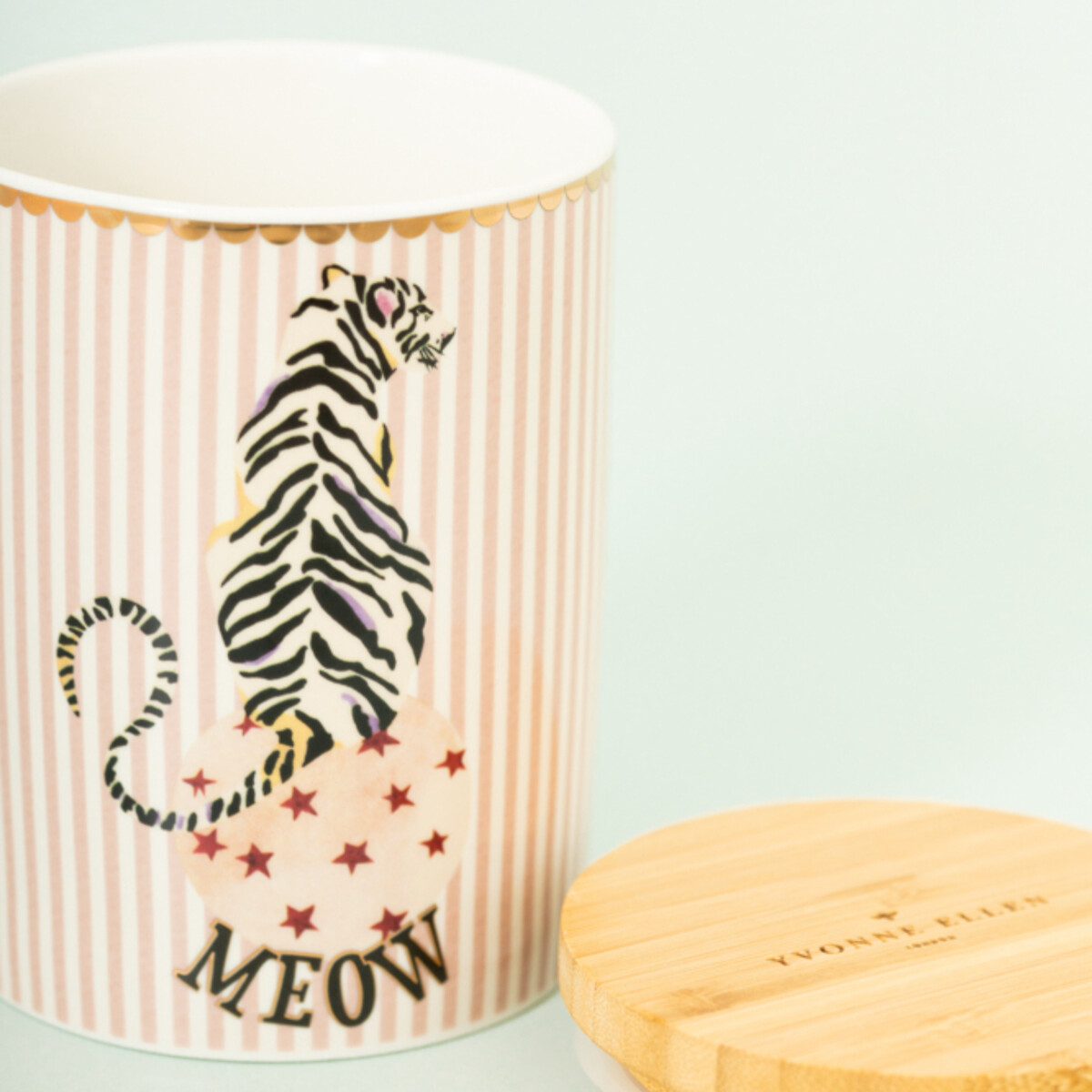 "Meow" Medium Tiger Storage Jar multi-coloured, YVONNE ELLEN