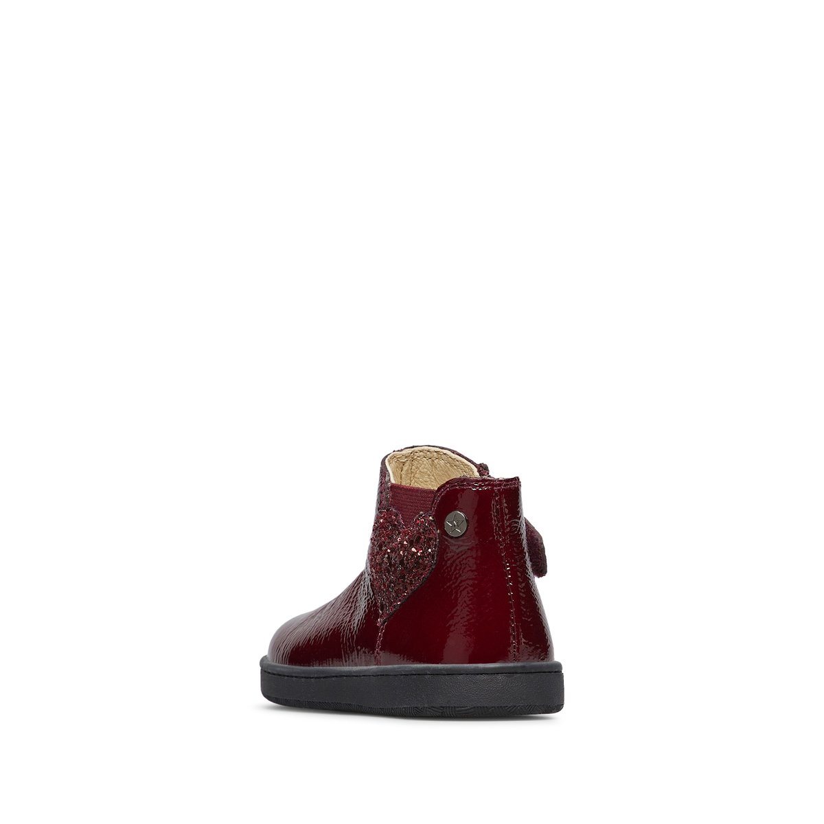 Chaussures premiers pas en cuir verni GLARNY HIGH 2 bordeaux-, NATURINO
