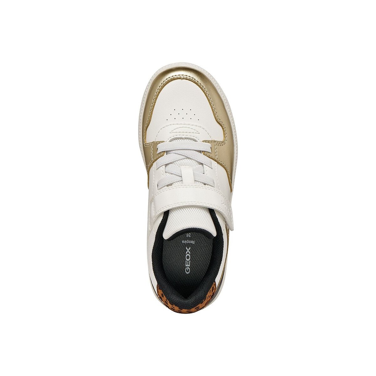 Zapatillas bajas transpirables, NEW EMBERLIX blanco/negro/oro, GEOX
