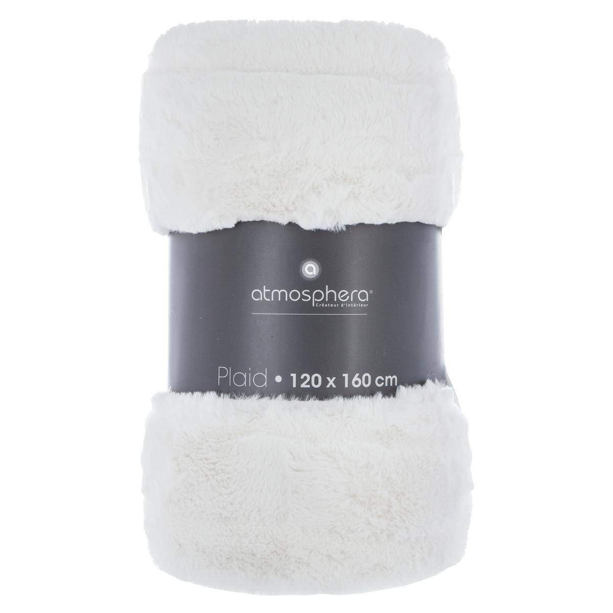 Plaid MANOIR blanc, ATMOSPHERA