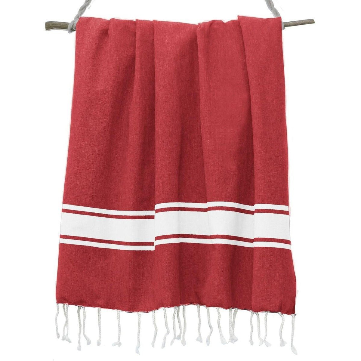 Fouta coton ST TROPEZ rouge, FEBRONIE