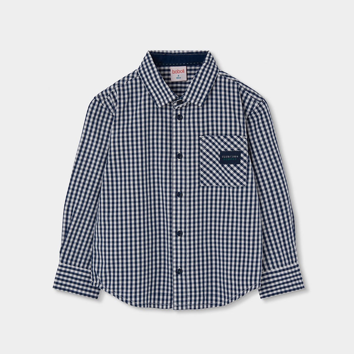 Chemise garçon popeline à carreaux multicolore, BOBOLI