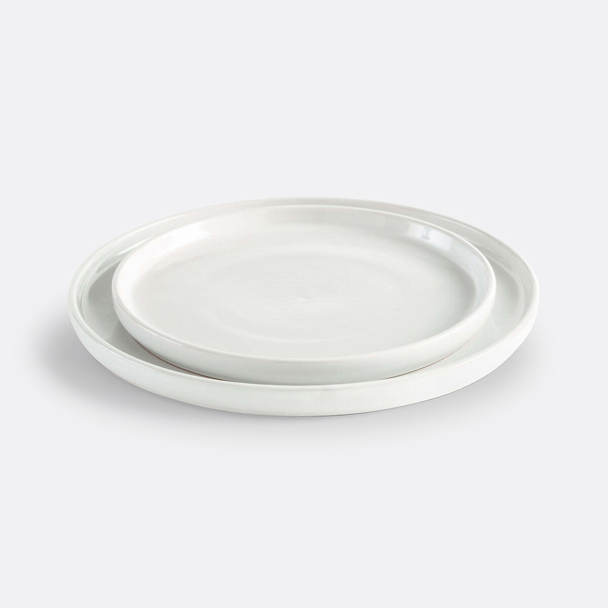 Set van 4 dessertborden in aardewerk, Elinor wit, LA REDOUTE INTERIEURS
