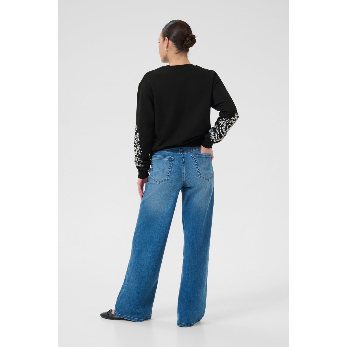 Sweatshirt noir black deep, KAFFE