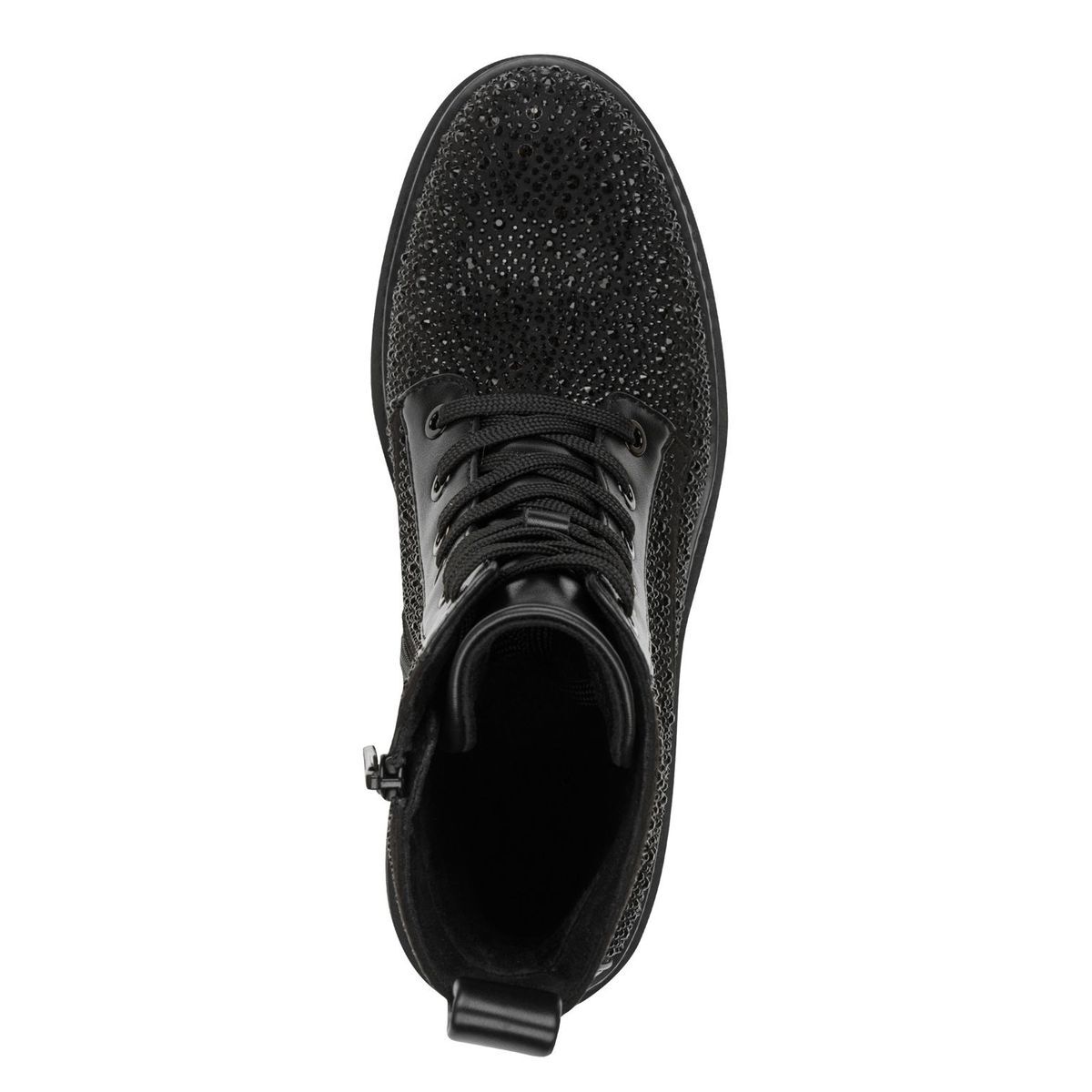 Bottine talon bloc noir croco laque, MARCO TOZZI