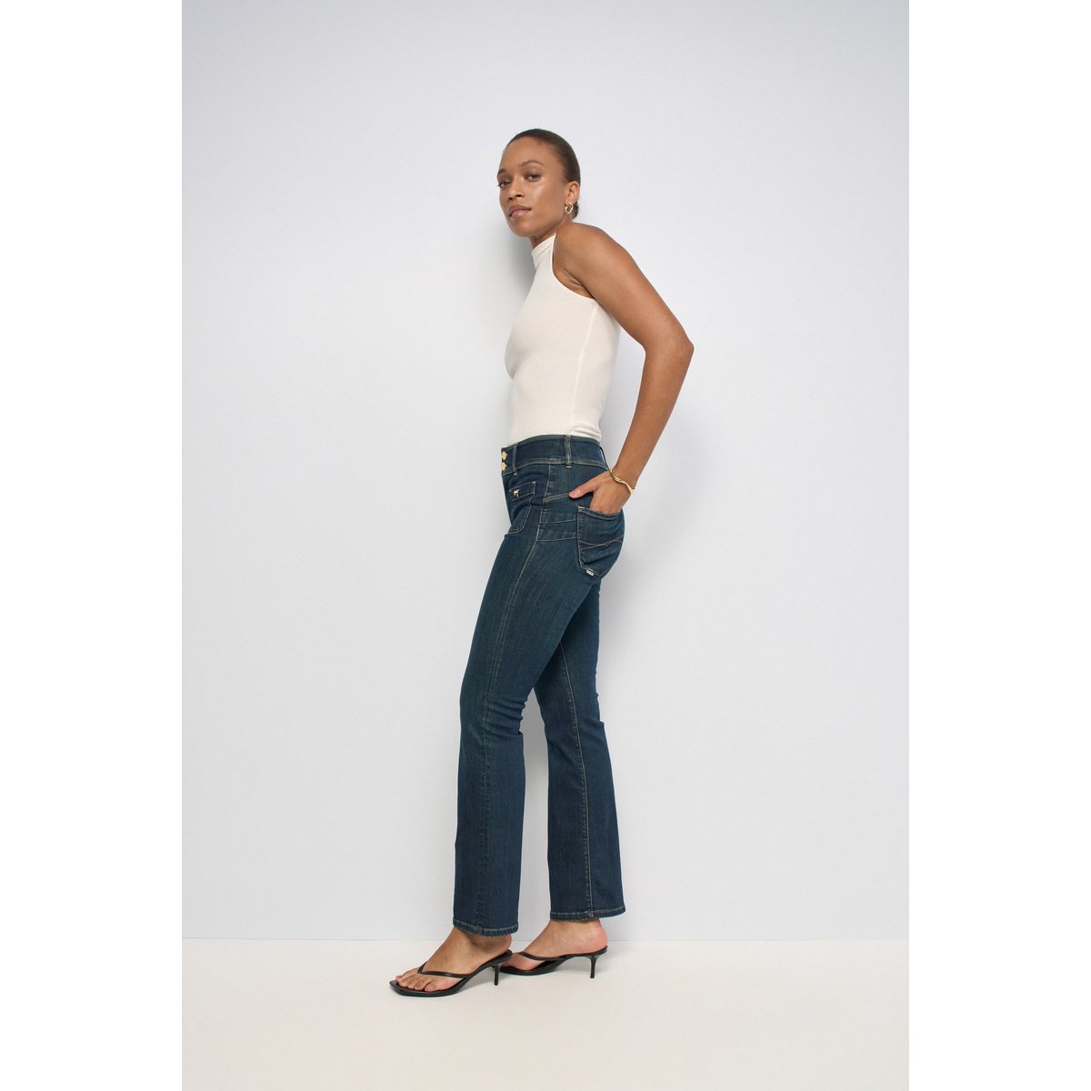 JEAN SECRET PUSH IN BOOTCUT bleu vintage, SALSA JEANS