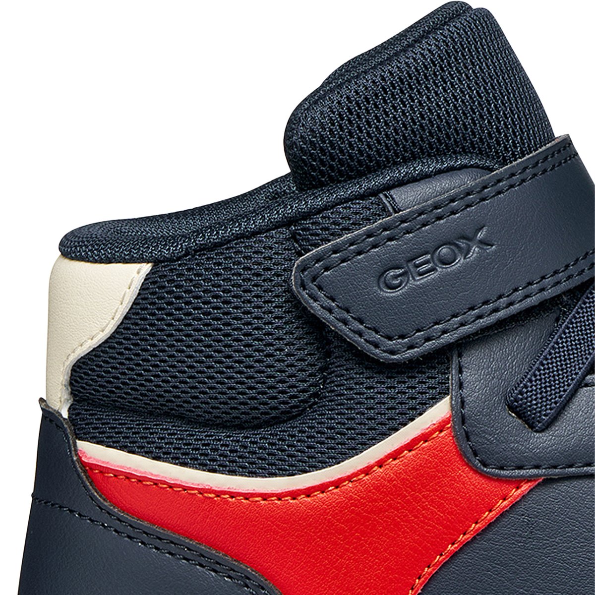 Basket Montante à Scratch Emberlix Boy marine/rouge, GEOX