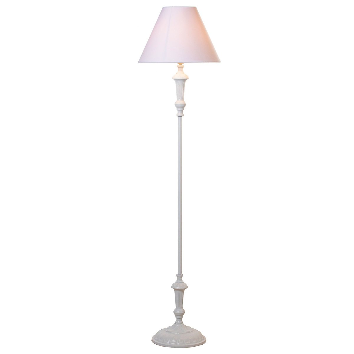 Lampadaire classique blanc métal 38x38x155cm blanc, WADIGA