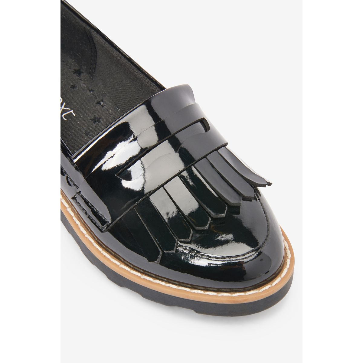 Mocassins À Pampilles Vernis noir, NEXT