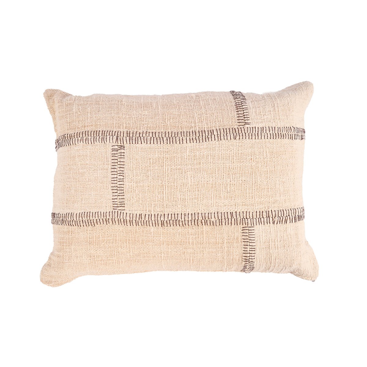 Housse de coussin en coton STONEPATH crème naturelle, BAZAR BIZAR