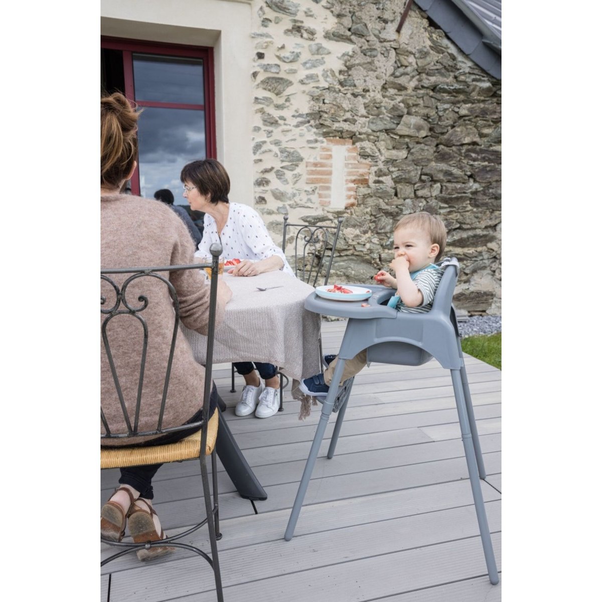 Chaise haute bébé Meely dark grey, BEBECONFORT