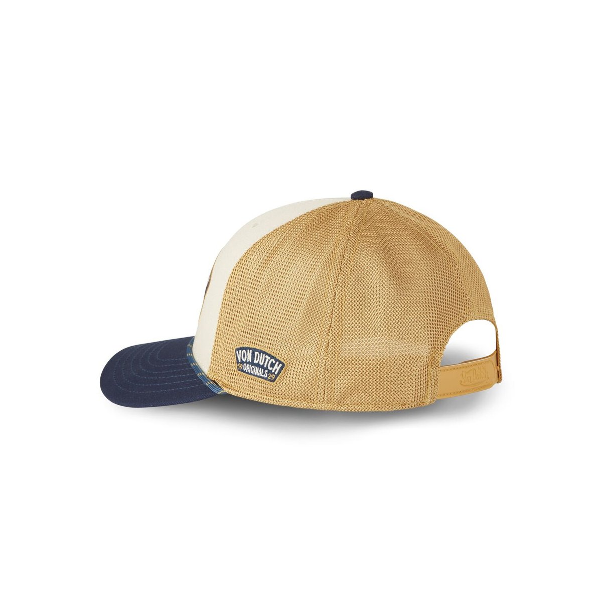 Casquette Trucker S-CURVED beige/bleu foncé, VON DUTCH