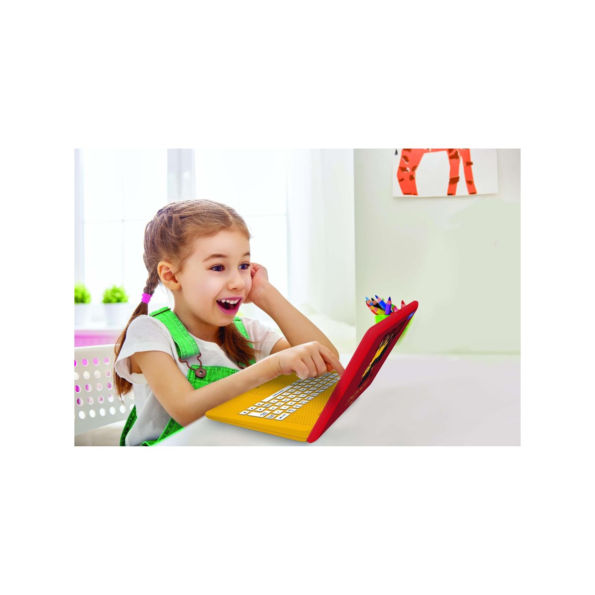 Ordinateur portable éducatif bilingue Le Roi lion (FR/EN) jaune, LEXIBOOK