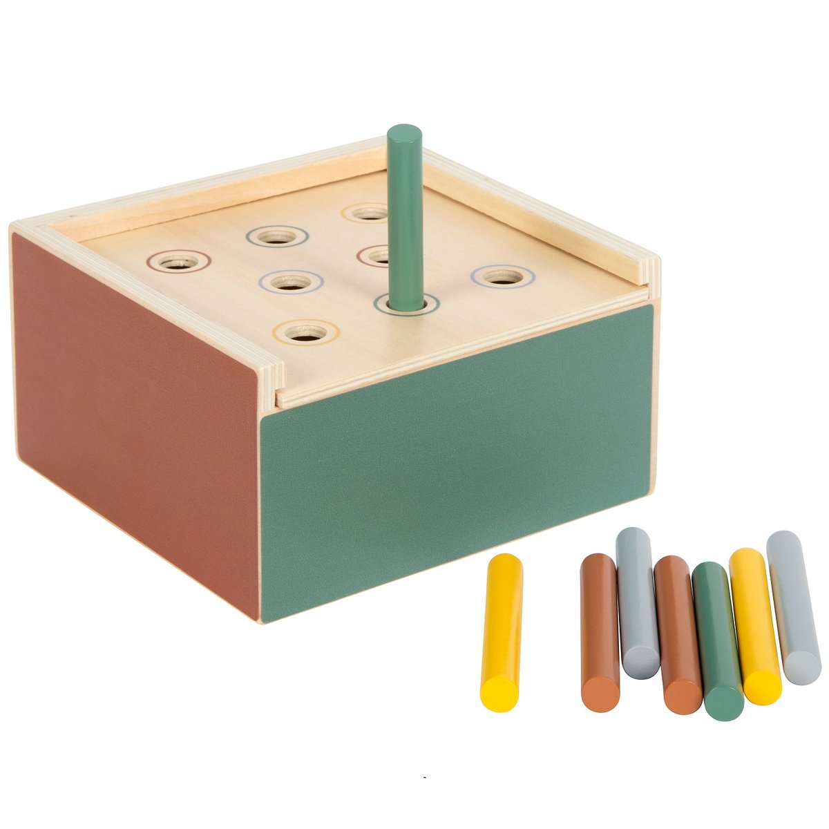 Jeu d'encastrement Montessori beige, SMALL FOOT COMPANY