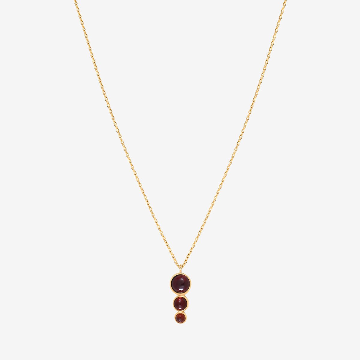 Collier doré grenat - andrea grenat rouge, CAROLINE NAJMAN