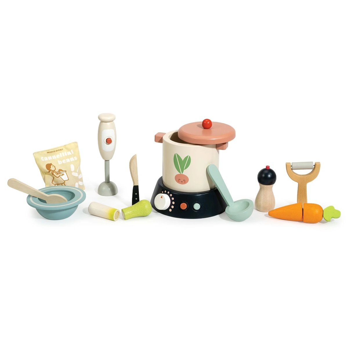Soupière en bois beige, TENDER LEAF TOYS