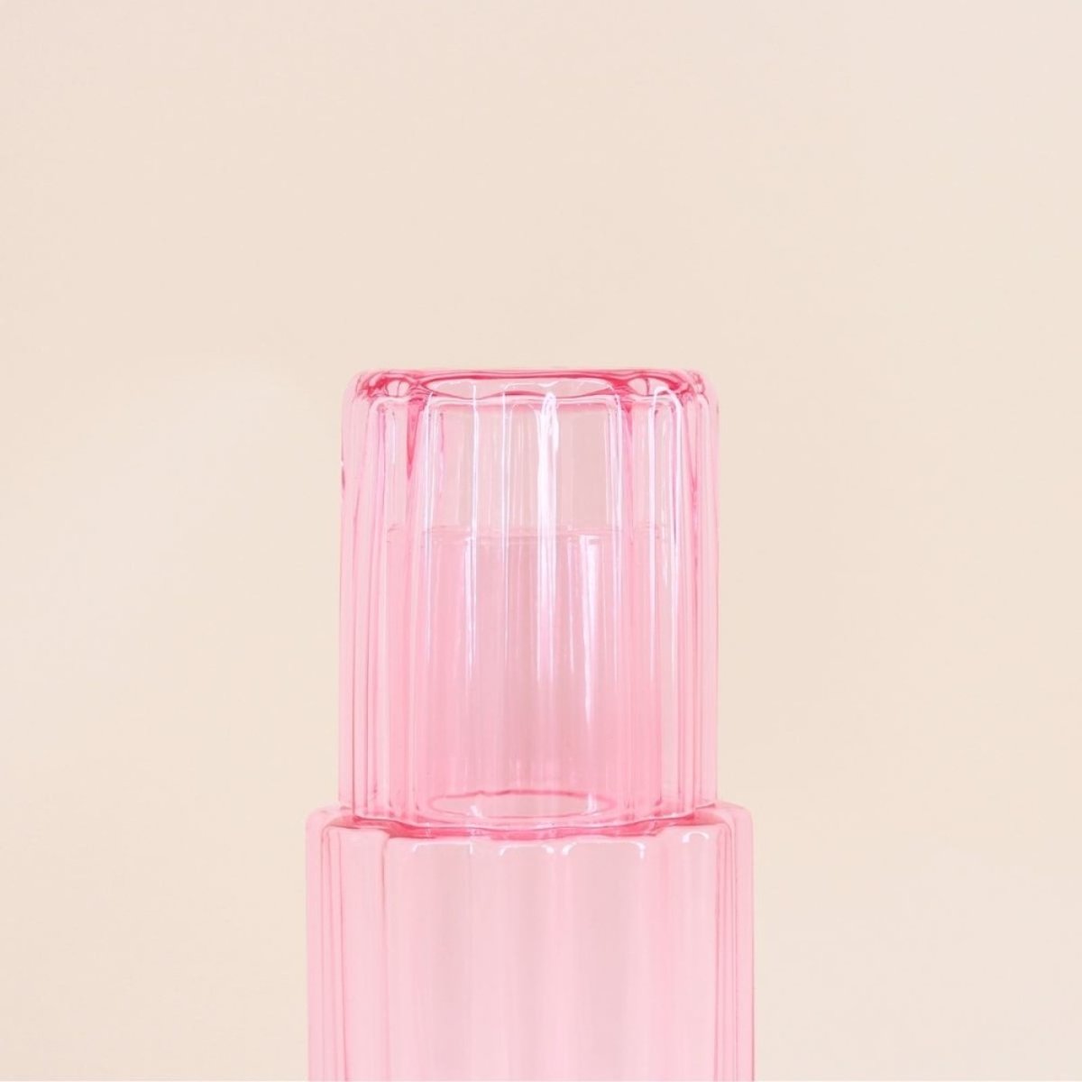Carafe en verre avec verre assorti rose, HASHTAG DECO