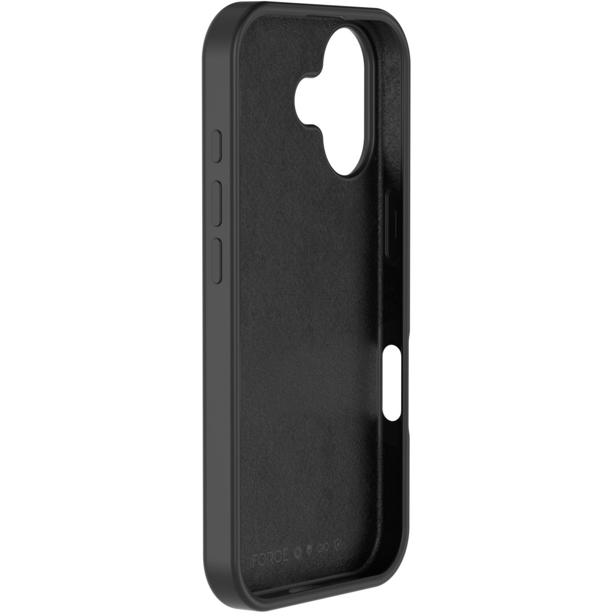 Coque iPhone 17 Siicone MagSafe noir couleur unique, FORCE CASE