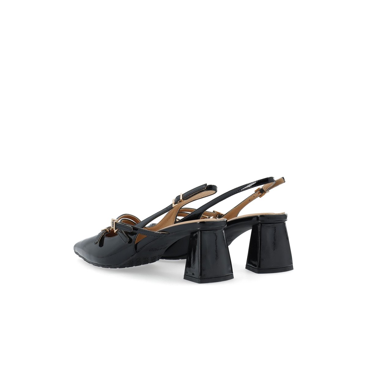 Chaussures À Bride Arrière noir - blackpatent1, BIANCO