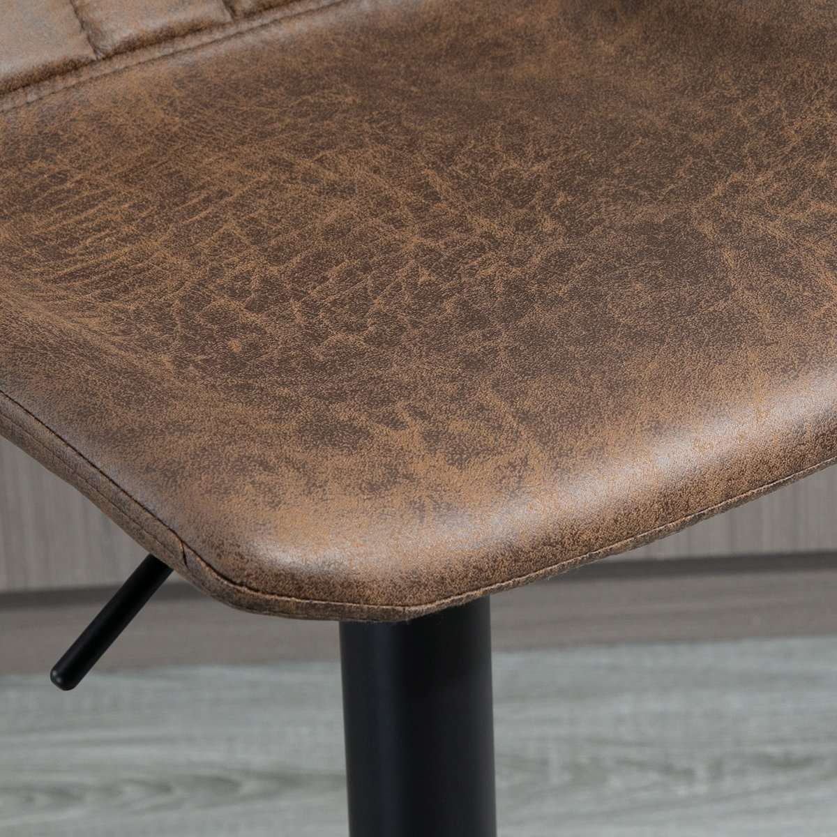 Tabouret de bar Tissu Marron marron et noir, HOMCOM