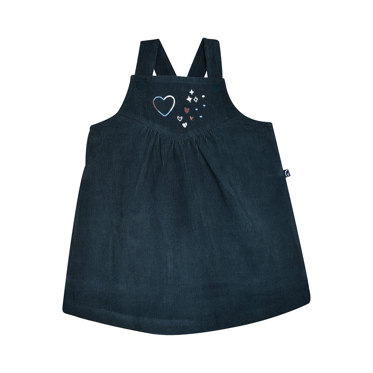 Tshirt robe sabrina velours cotele bebe bleu, SUCRE D'ORGE